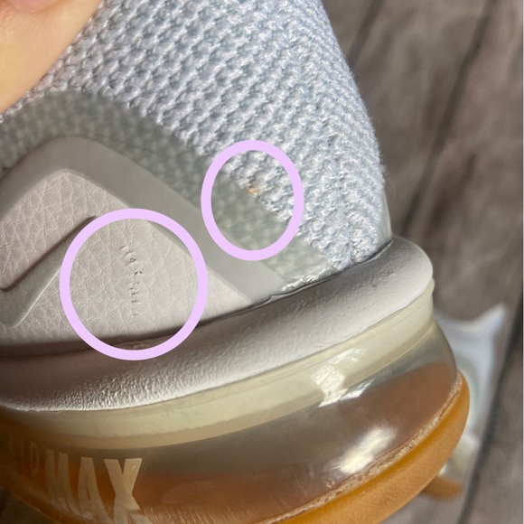 Nike Size 8 All/Completely White Air Max Sneakers - Picture 8 of 9